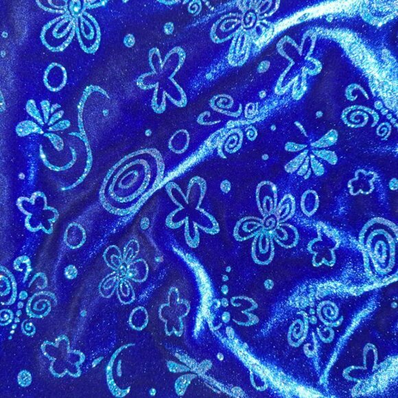 Mondor figure skating skate dress competition size 6x-7 blue, sleeves - Picture 5 of 5